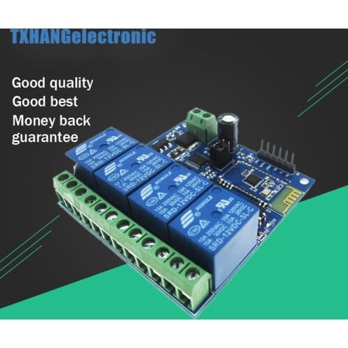 12V 4 Way Bluetooth Relay Module Smart Home Mobile APP Remote Control Switch diy electronics