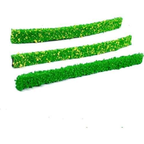 3pcs/lot 40X1x2CM model garden green belt sand table lawn material simulation shrub isolation belt, flower bed belt
