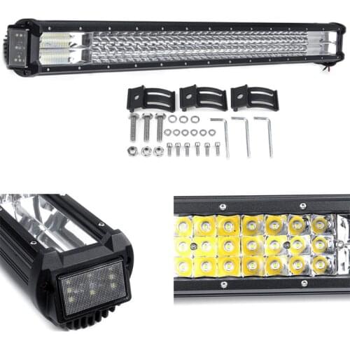 408W 26 inch LED Light Bar Work Light Waterproof for Driving Offroad Car 4x4 SUV QW