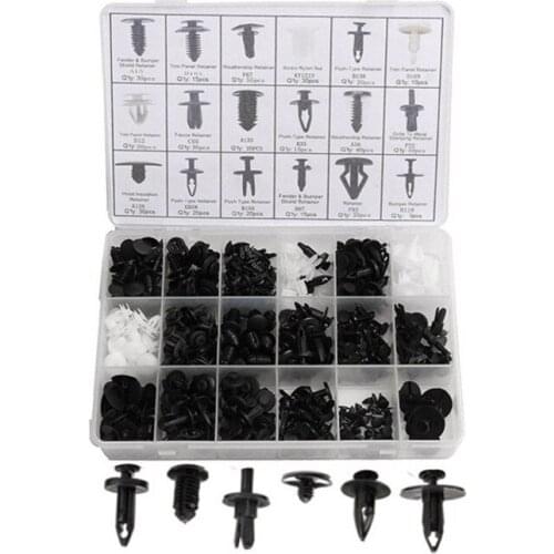 415Pcs Plastic Portable Convenient Fashion Brand New Car Door Trim Clip Bumper Rivets Screws Panel Push Fastener Kit#265986