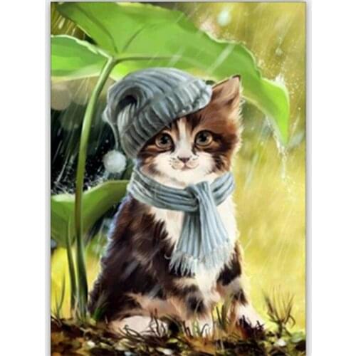DIY diamond Embroidery animal cat 5D diamond painting of Cross stitch kit for living room Needlework set embroidery with diamond