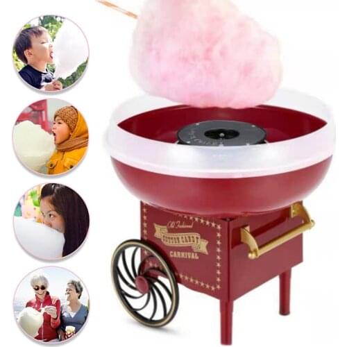Retro Trolley Cotton Candy Machine Fashion Mini Candy Floss Maker Home Machine 517C