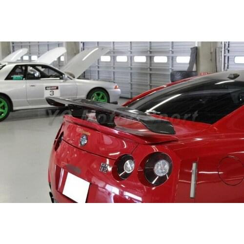 Car Accessories Carbon Fiber Trunk Spoiler Fit For 2008-2014 R35 GTR VS Hyper Narrow Style Rear Wing with Base 1520mm