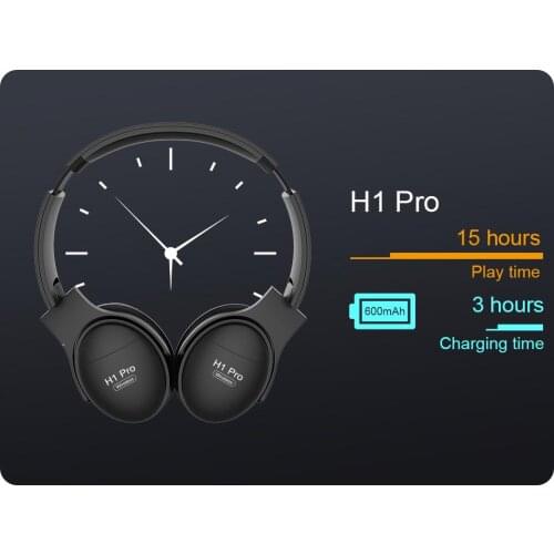 H1 Pro Bluetooth-compatible Wireless Headset HIFI Stereo Noise Reduction Gaming Earphone with Microphone Compatible TF Card