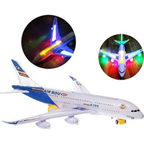 Kids Aircraft Led Lights Music Airplane Toys For Children DIY Assembled Plane Model Electric Toy Boys Birthday Gift #20