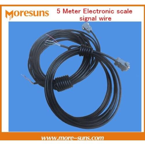 Free Ship 5 Meter Electronic scale signal wire/Sensor connector wire electronic platform scale 4 core bold cable+9 core plug