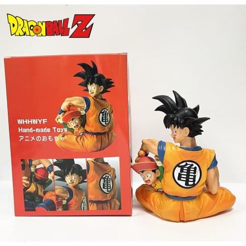 Dragon Ball Z Son Goku Gohan Anime Figures PVC Toys Model 15cm Super Saiyan Father Son Action Figma Collective Doll Xmas Gift