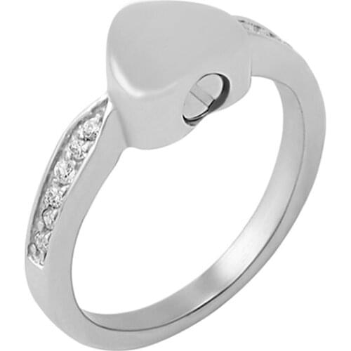 IJZ9020 7#8#9 Cremation Rings Memorial Ashes Holder Keepsake Stainless Steel Urn Locket Can be Free Carved