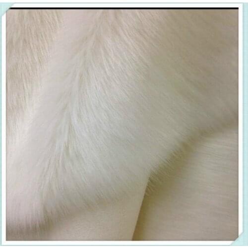 White fox fur fabric plush imitation for Sewing Counter Jewelry Display background Photography Props 50x180cm