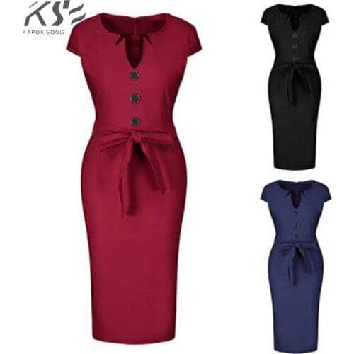 KAPOK SONG Black Summer Dresses