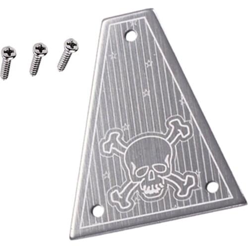 Skull Head Electric Guitar Rod Cover Musical Instrument Parts Silver