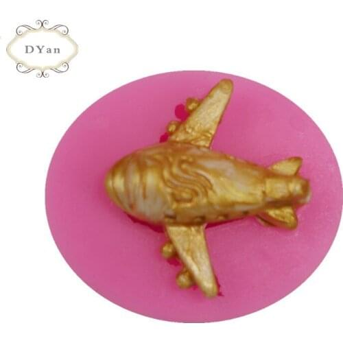 Mini Airplane Shape Silicone Cake Mold Paste Chocolate Bakeware Mould Embossing Die Fondant Aircraft Cake Decoration Tools A1881