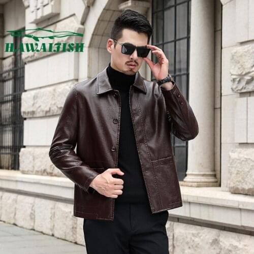 2020 winter mens leather loose casual jacket jacket handsome plus fleece bomber jacket Korean style slim handsome warm top