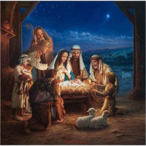 Holy Night 3 - Counted Cross Stitch Kits - DIY Handmade Needlework For Embroidery 14 ct Cross Stitch Sets DMC Color