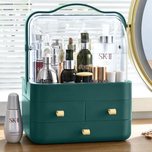Desktop Dressing Table Multifunctional Dustproof With Cover Cosmetics Skin Care Product Storage Box Drawer Type Organization Box