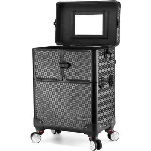 New Professional Mackup Rolling Luggage Spinner Cosmetic Case Multi-function Trolley Carry On Suitcases Wheel Cabin Luggage