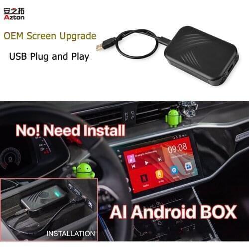 New Product ! AI TV Box 2+32G Android for Original CarPlay For AUDI Mercedes Benz Porsche Volkswagen USB Insert No need Install