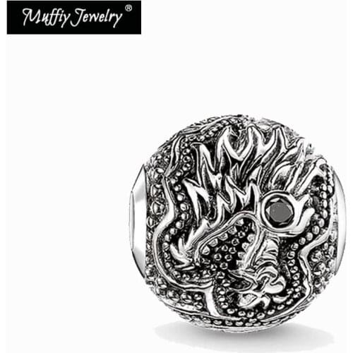 Charm Beads Dragon,Karma Europe 2017 Brand Good 5mm Hole Women Men Punk Jewelry Fit Key Necklace Bracelet Earring