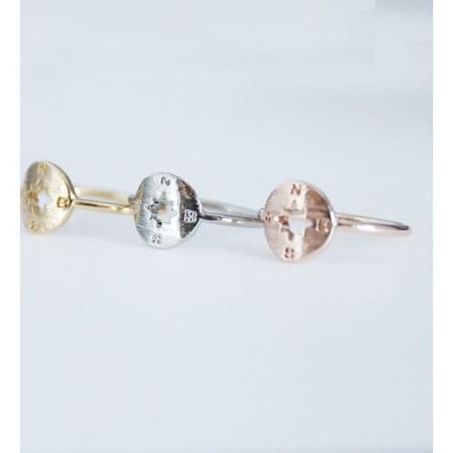 Wholesale 10pc/lot Simple Compass Ring 3Colors Available Women Mens Tools Rings Anillos Mujer