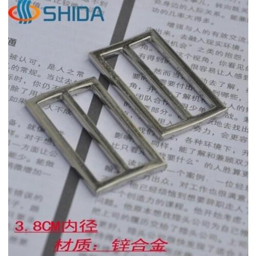 Wholesale 20pcs/lot 1.5" Adjust Buckle DIY B Type Silver Zinc Alloy Tri Bar Slider for Pet Collar Bag Handbag Horse Rug Harness