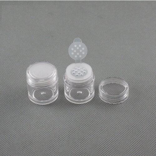 Clear 5ml 5g Empty Cosmetic Sifter Loose Powder Jars Container for Makeup Tools Refillable Bottles WB2455