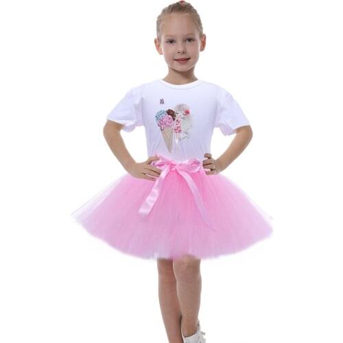 Baby Pink Tutu Skirt Toddler Girl Clothes Set Birthday Cake Smash Tutu Skirts Fluffy Skirt for Photo Shoot Summer Tulle Skirt