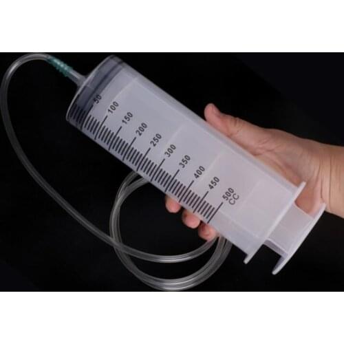 Syringe 500 ml Large Capacity Reusable Pump Measuring 1m Tube Feeding Ink Large-capacity pumping oil feeding enema glue filling