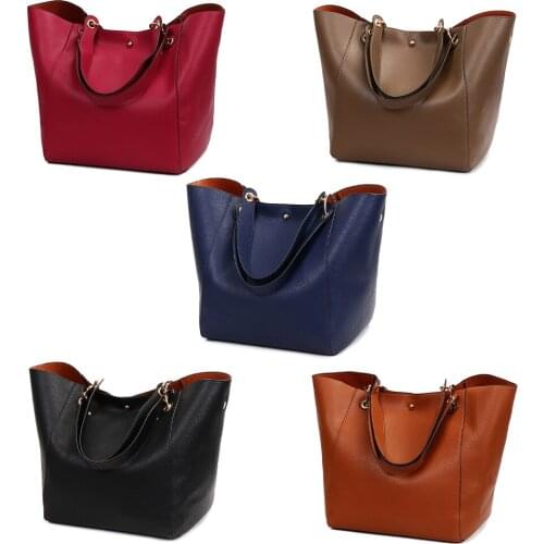 Womens Bag Large Capacity Shoulder Bags High Quality PU Leather Luxury Designer Handbags and Purse Female Retro Tote Bags