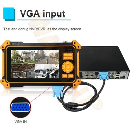 NEW Auto HD3100 LED Lighting 5 inch 8MP CCTV Camera Tester AHD Test Monitor TVI CVI CVBS Portable Support UTP PTZ HDMI VGA Input