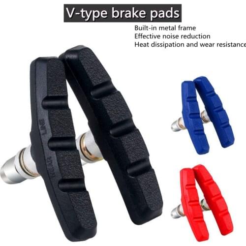 Bicycle Mountain Bike V-type Brake Pads Road Dead Speed Rubber Brake Pads Silent Wear-resistant And Heat-dissipating Brake Pads