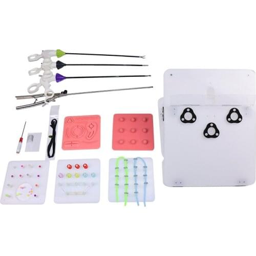 Laparoscopic surgery simulation training device simulation training box with Needle Holder Separation Pliers Scissors