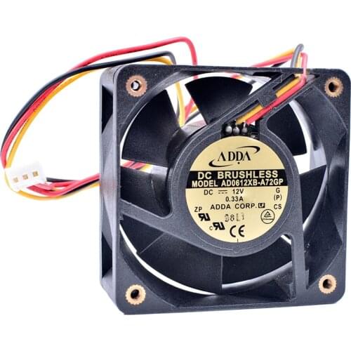 COOLING REVOLUTION AD0612XB-A72GP 6cm 60mm 6025 12V 0.33A Double ball air volume server cooling fan