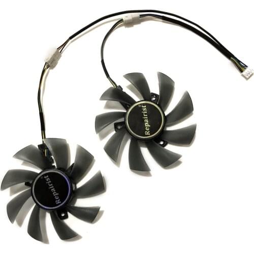 T129215SU HIS RX570 XFX RX570 GPU VGA Alternative Cooler Cooling Fan For HIS XFX RX 570 Graphics Video Cards As Replacement