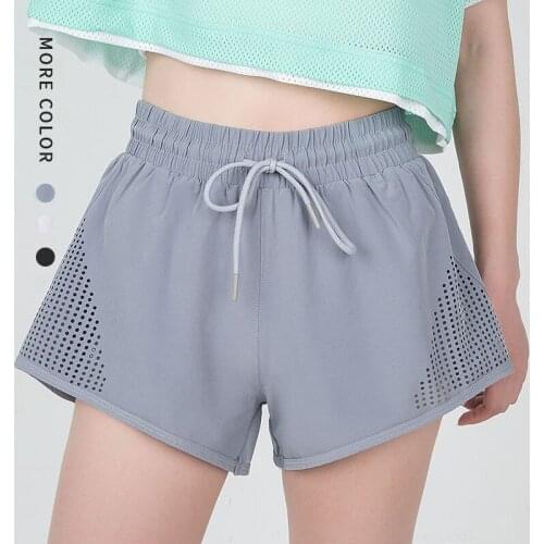 Womens High Waist Stretch Athletic Workout Active Fitness Yoga Shorts 2 in 1 Running Double Layer Sports Shorts