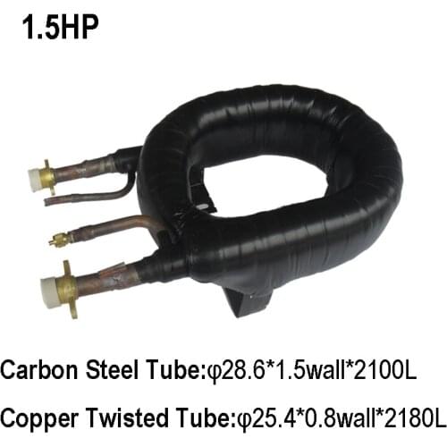 1.5HP coaxial heat exchanger condenser is great choice for water chiller and heat pump water heater against poor water quality