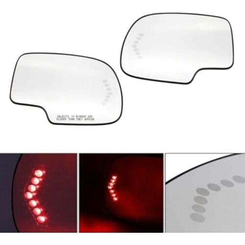 1 Pair Left+Right Turn Signal Heated Mirror Glass for GMC Chevy Cadillac 2003-2007