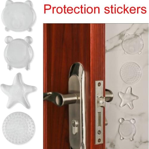1PC Waterable Door Stops Shockproof Anti Collision pads Handle Bumpers Transparent Protection Stickers Protection Wall Pads