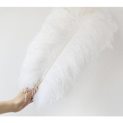 10pcs Elegant Ostrich Feather White Black Fluffy Plumas Wedding Party Home Room DIY Decoration Feathers For Crafts Wholesale