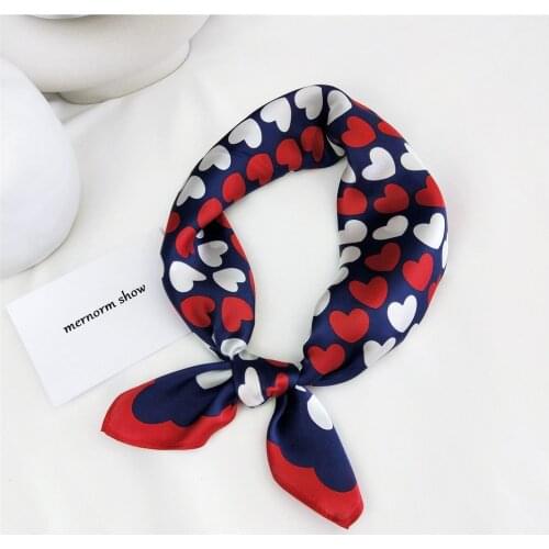 100% silk Scarves Women Foulard 53cm Square Head Hijab Scarf Ladies chiffon Shawl wrap muffler pareo Bandanna female FJ301