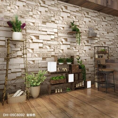 BEIBEHANG 3D imitation brick wallpaper specialty hot pot restaurant clothing store embossed carved brick photo 3d wallpaper roll