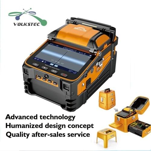 6 Motors fusion splicer machine AI-9 splicing machine signalfire machine tool kits with optic power meter VFL free shipping