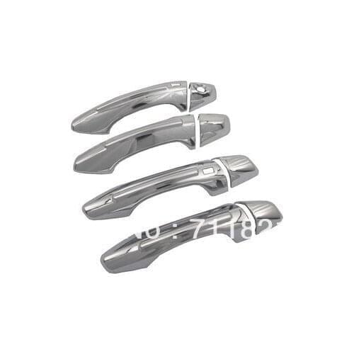 Car Styling Chrome Door Handle Cover With Keyless Access For Hyundai Santa Fe 2013 up