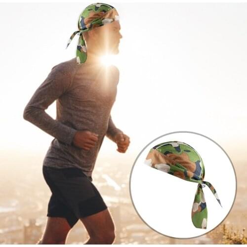 Quickly Dry Cycling Bandana Sports Headwear Adjustable Headscarf UV Protection Wicking Motorcycle Bike Cap
