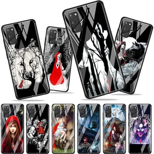 Tempered Glass Cover fairy tale girl wolf For Samsung Galaxy S20 S10e S10 S9 S8 FE Plus Lite Ultra 5G Phone Case Shell
