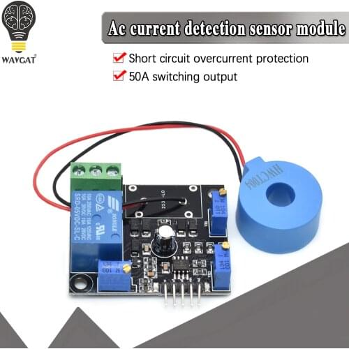 DC 5V Current Detector Sensor Module AC / Short Circuit Detection Max AC 50A Digital Output