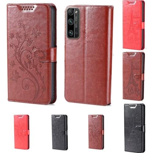For Huawei Honor 30 Pro butterfly flower Tower Flip Leather Wallet Phone Case For Honor 30 Pro Plus Phone cover with card slot