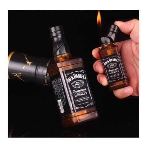 Gas Lighter Whiskey Wine Bottle Lighters Torch Smoking Accessories Household Items Smoker Toy Gift