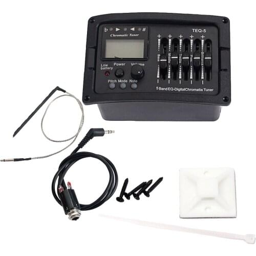 Guitar Pickup TEQ-5 Band Guitar Preamp TEQ Tuner Piezo W/ Volume Control