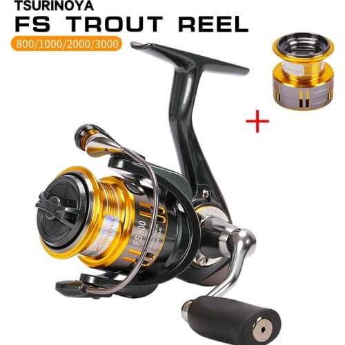 TSURINOYA Spinning Fishing Reel FS800 1000 2000 3000 9 + 1BB 4-7kg Drag Power Ultralight Spinning Wheel Stream Trout Reel