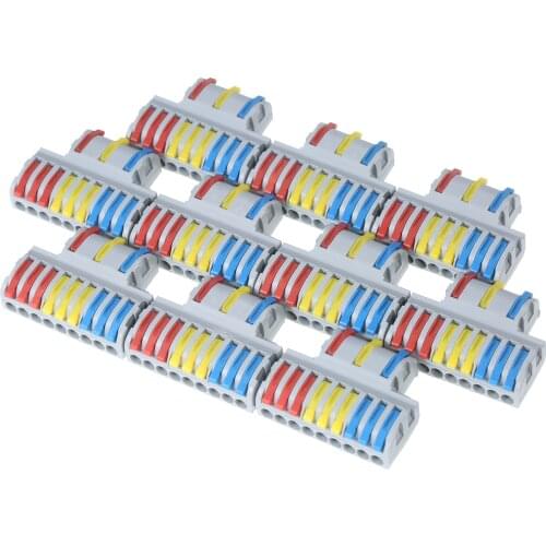 KKmoon 10pcs Wire Connectors Cable Connector Set Universal Wiring Cable Connector Fast Push-in Conductor Terminal